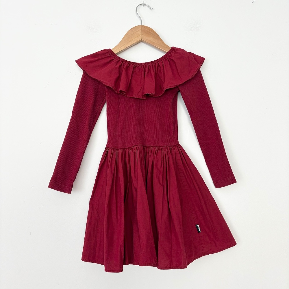 Molo burgundy ruffle dress